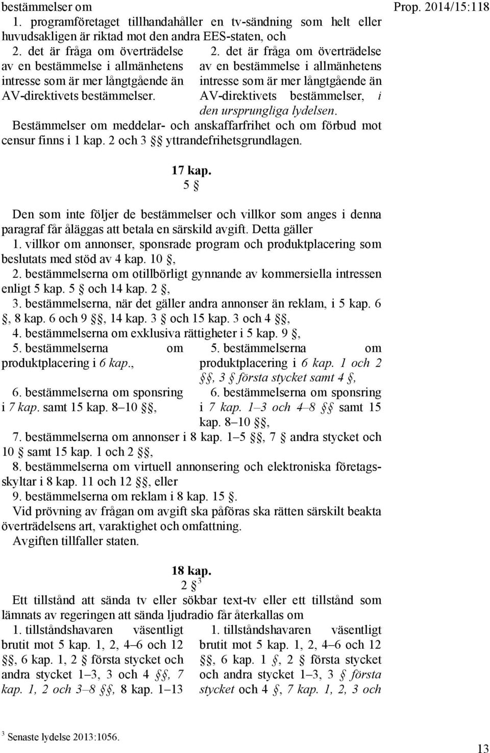 det är fråga om överträdelse av en bestämmelse i allmänhetens intresse som är mer långtgående än AV-direktivets bestämmelser, i den ursprungliga lydelsen.