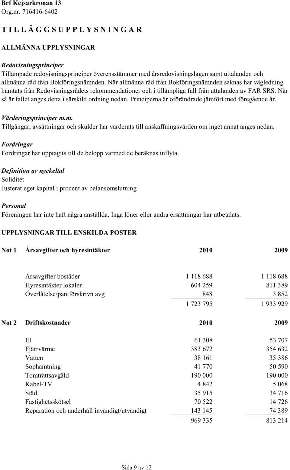 När så är fallet anges detta i särskild ordning nedan. Principerna är oförändrade jämfört med föregående år. Värderingsprinciper m.m. Tillgångar, avsättningar och skulder har värderats till anskaffningsvärden om inget annat anges nedan.