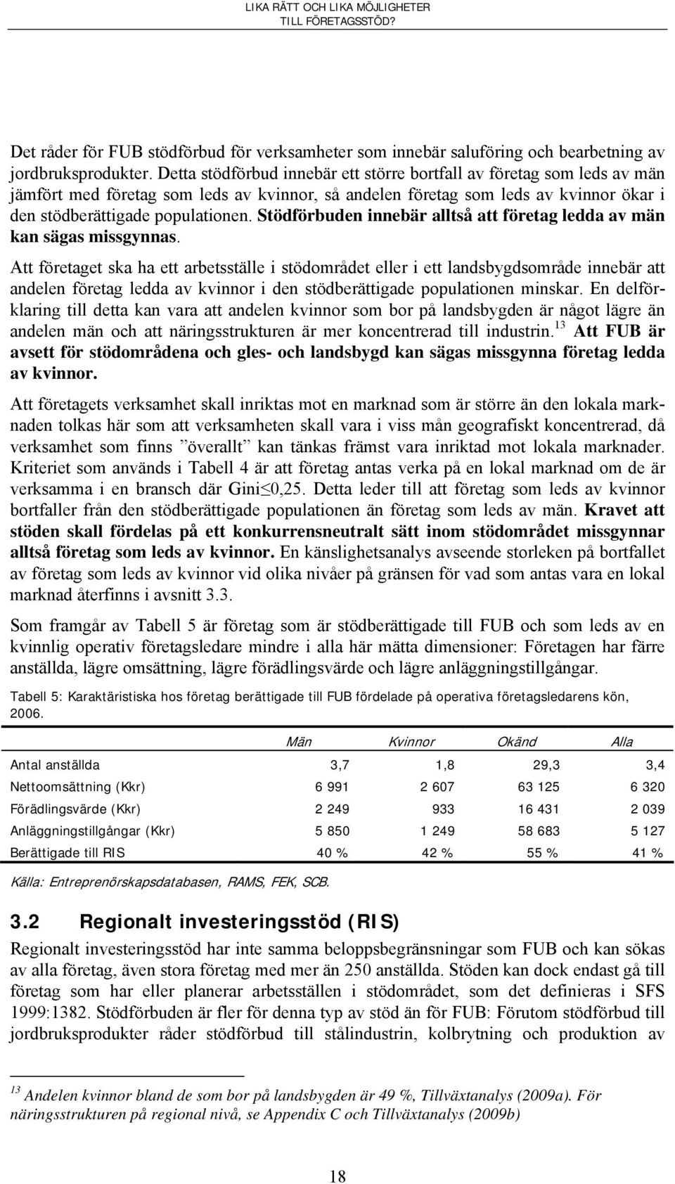 Stödförbuden innebär alltså att företag ledda av män kan sägas missgynnas.