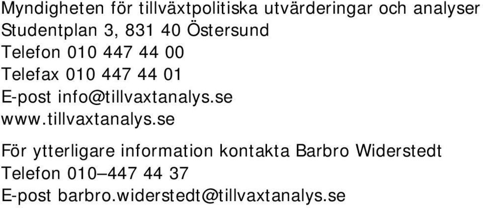 info@tillvaxtanalys.