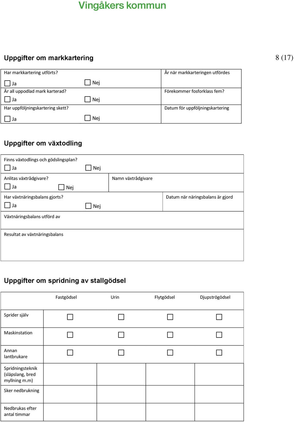 Anlitas växtrådgivare? Namn växtrådgivare Har växtnäringsbalans gjorts?