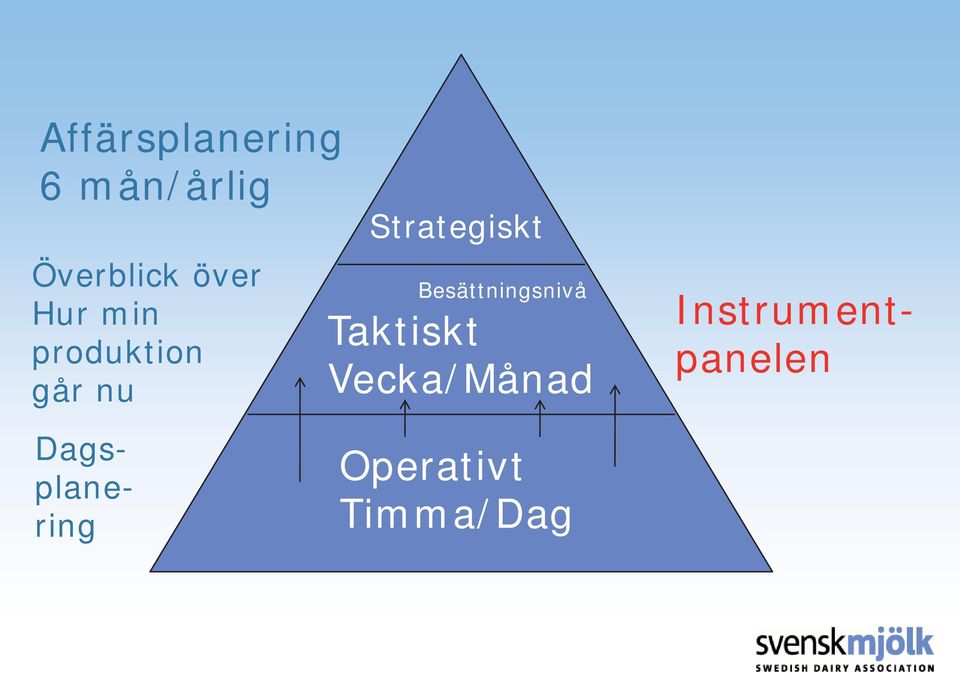 Besättningsnivå Taktiskt Vecka/Månad