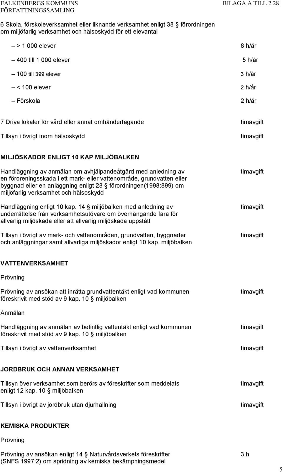 med anledning av en föroreningsskada i ett mark- eller vattenområde, grundvatten eller byggnad eller en anläggning enligt 28 förordningen(1998:899) om miljöfarlig verksamhet och hälsoskydd