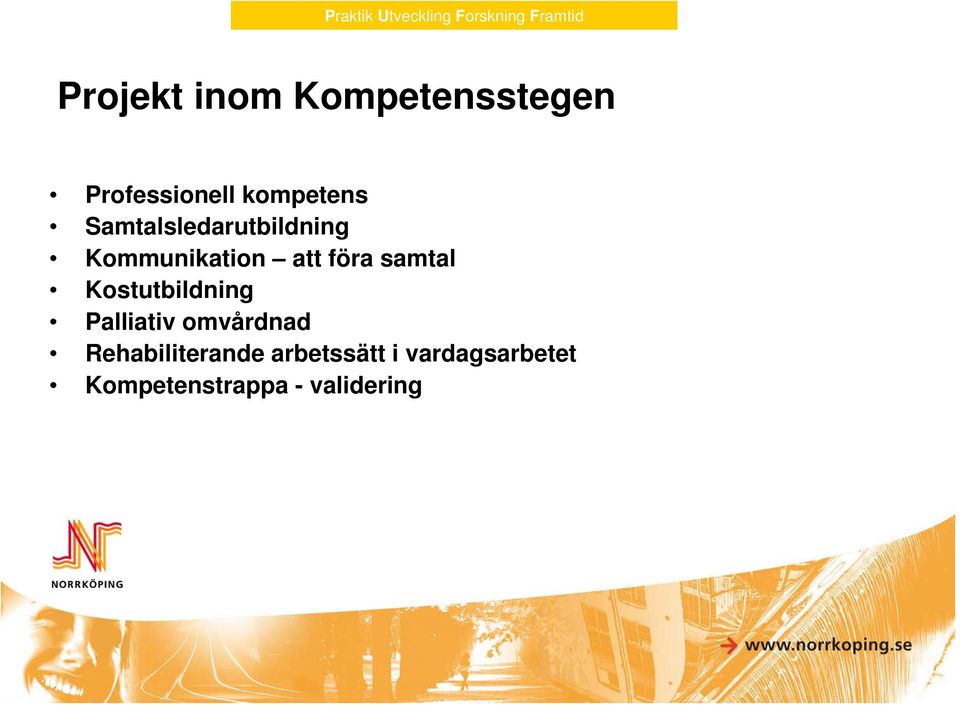 Kommunikation att föra samtal Kostutbildning Palliativ