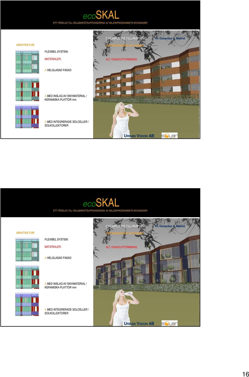 MED INTEGRERADE SOLCELLER / SOLKOLLEKTORER MED INTEGRERADE SOLCELLER / SOLKOLLEKTORER 16