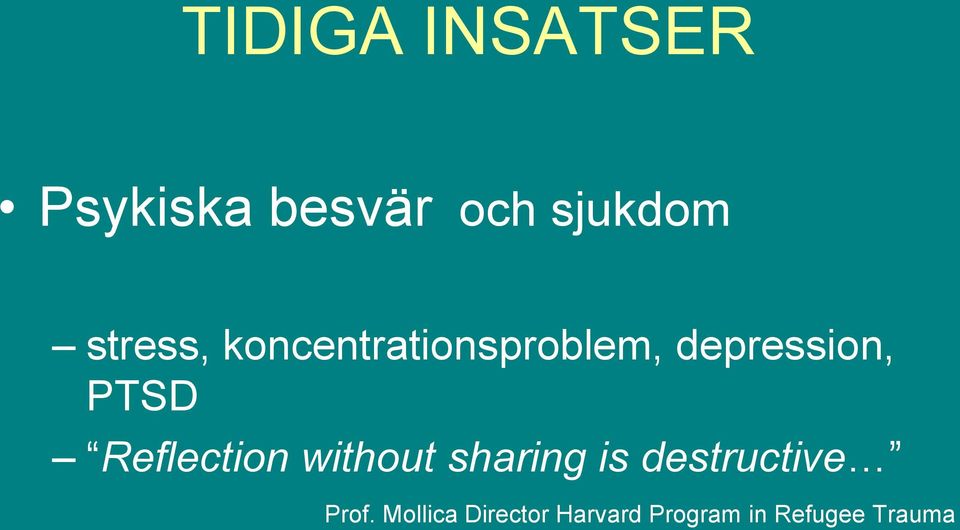 Reflection without sharing is destructive Prof.