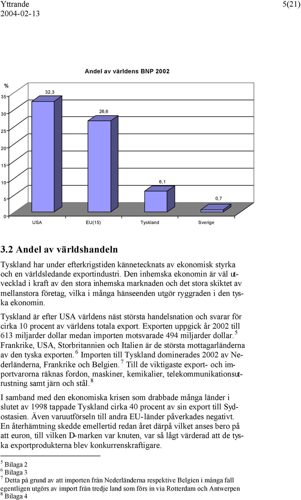 Den inhemska ekonomin är väl utvecklad i kraft av den stora inhemska marknaden och det stora skiktet av mellanstora företag, vilka i många hänseenden utgör ryggraden i den tyska ekonomin.