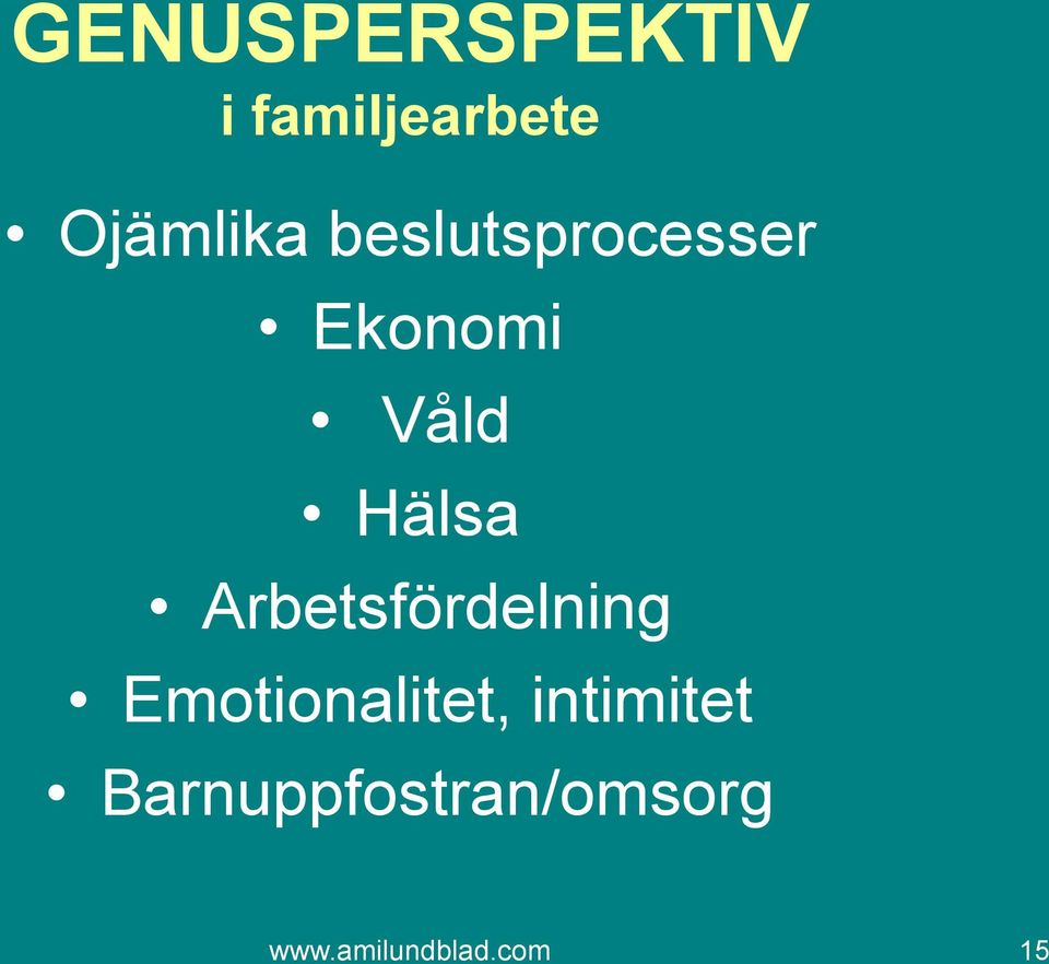 Arbetsfördelning Emotionalitet,