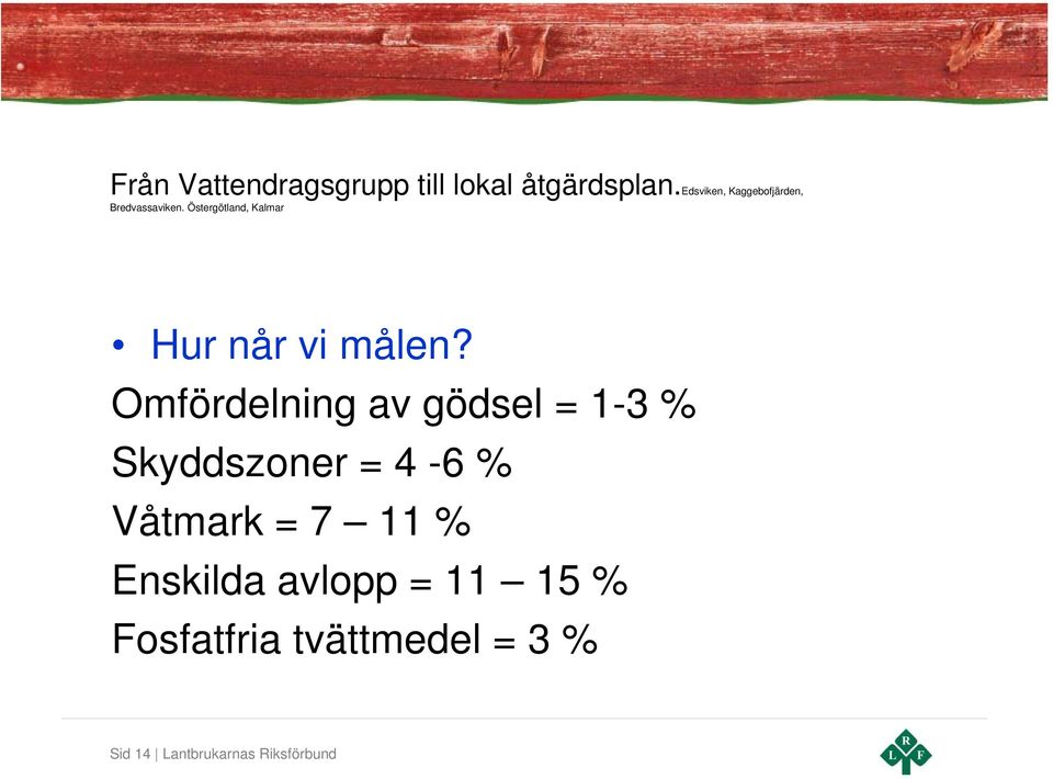 Östergötland, Kalmar Hur når vi målen?