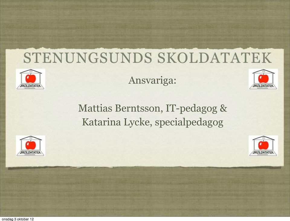 Berntsson, IT-pedagog &