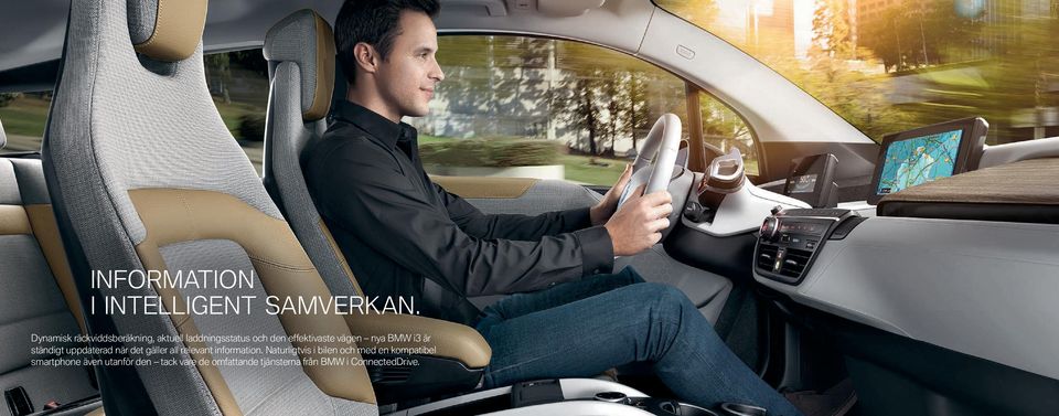 nya BMW i är ständigt uppdaterad när det gäller all relevant information.