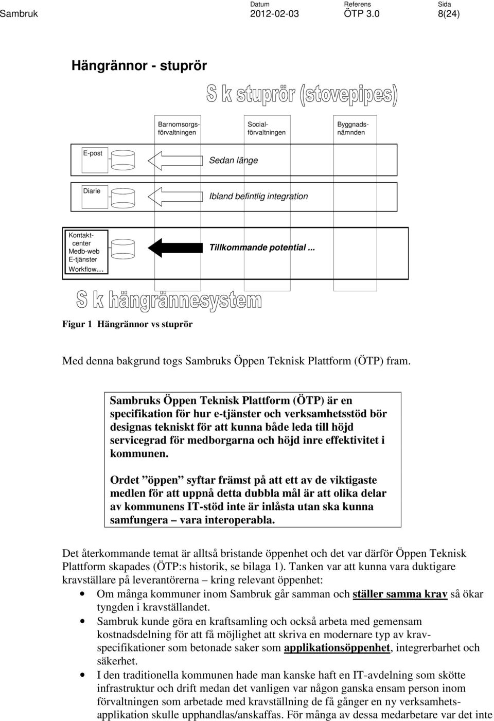 Sambruks Öppen Teknisk Plattform (ÖTP) är en specifikation för hur e-tjänster och verksamhetsstöd bör designas tekniskt för att kunna både leda till höjd servicegrad för medborgarna och höjd inre