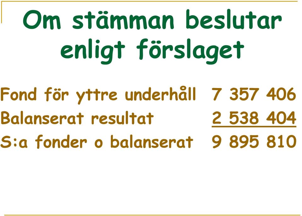 underhåll 7 357 406 Balanserat