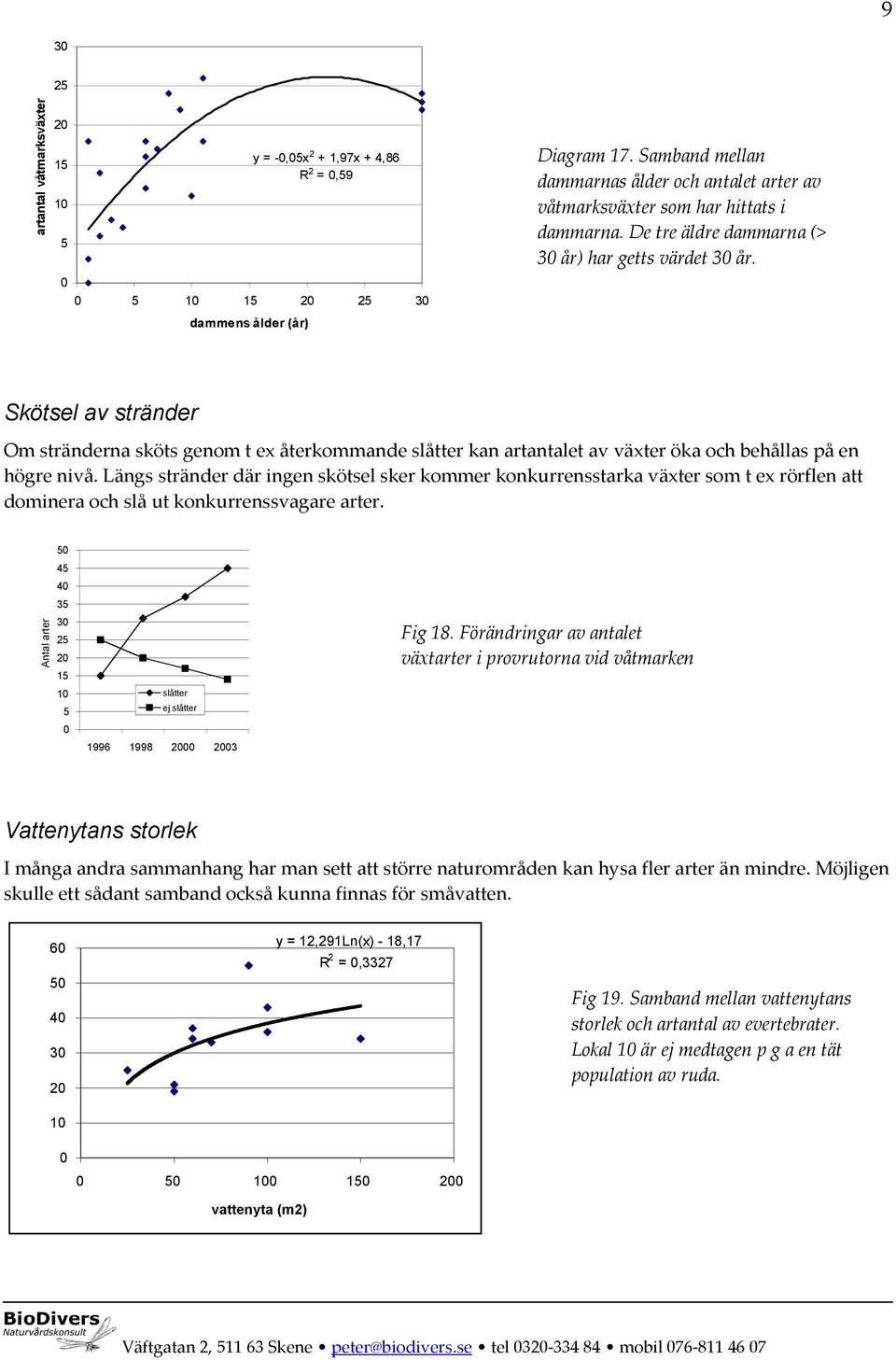 Skötsel av stränder Om stränderna sköts genom t ex återkommande slåtter kan artantalet av växter öka och behållas på en högre nivå.