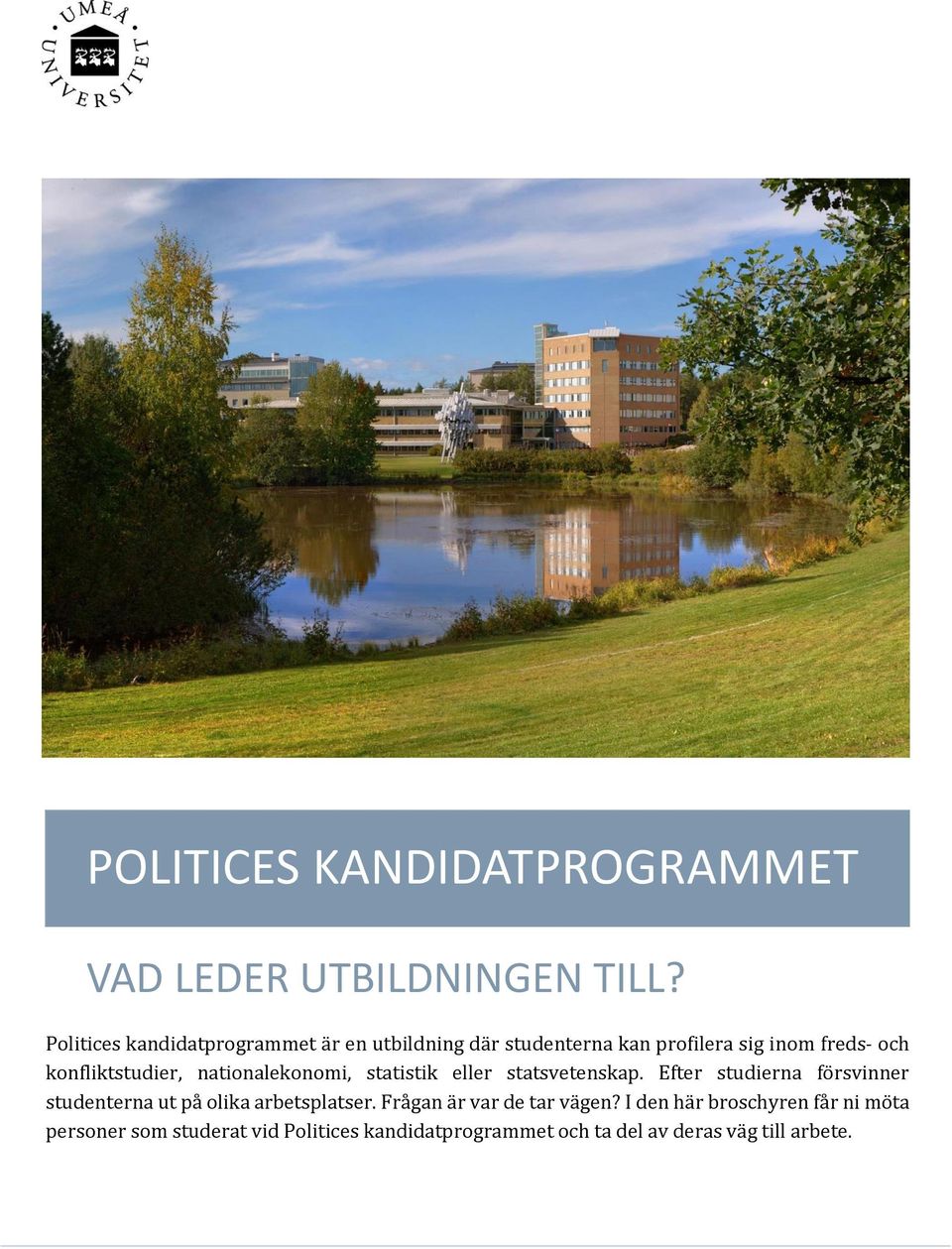 konfliktstudier, nationalekonomi, statistik eller statsvetenskap.