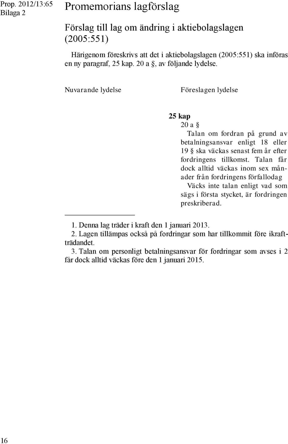 Talan får dock alltid väckas inom sex månader från fordringens förfallodag Väcks inte talan enligt vad som sägs i första stycket, är fordringen preskriberad. 1.
