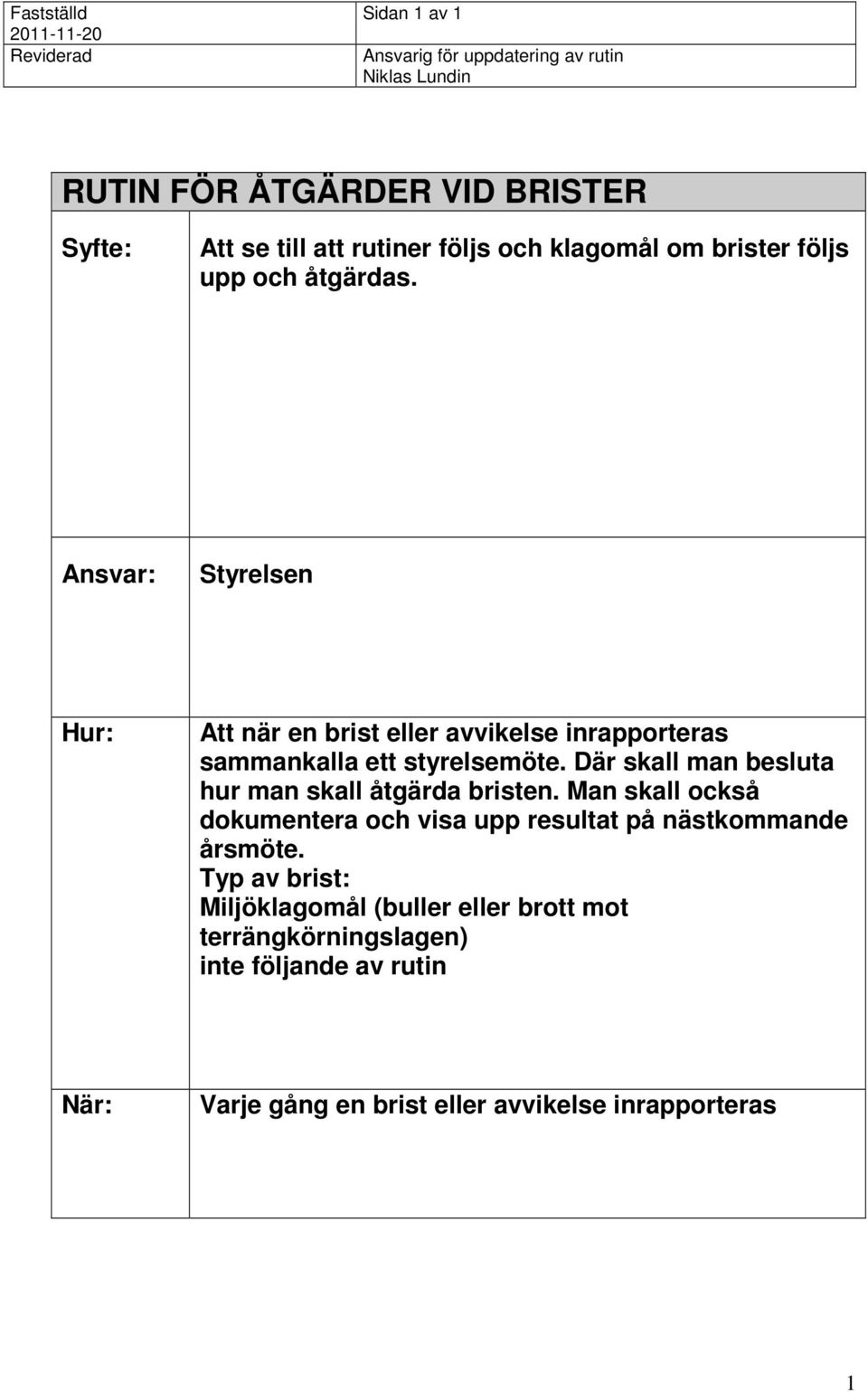 Där skall man besluta hur man skall åtgärda bristen.