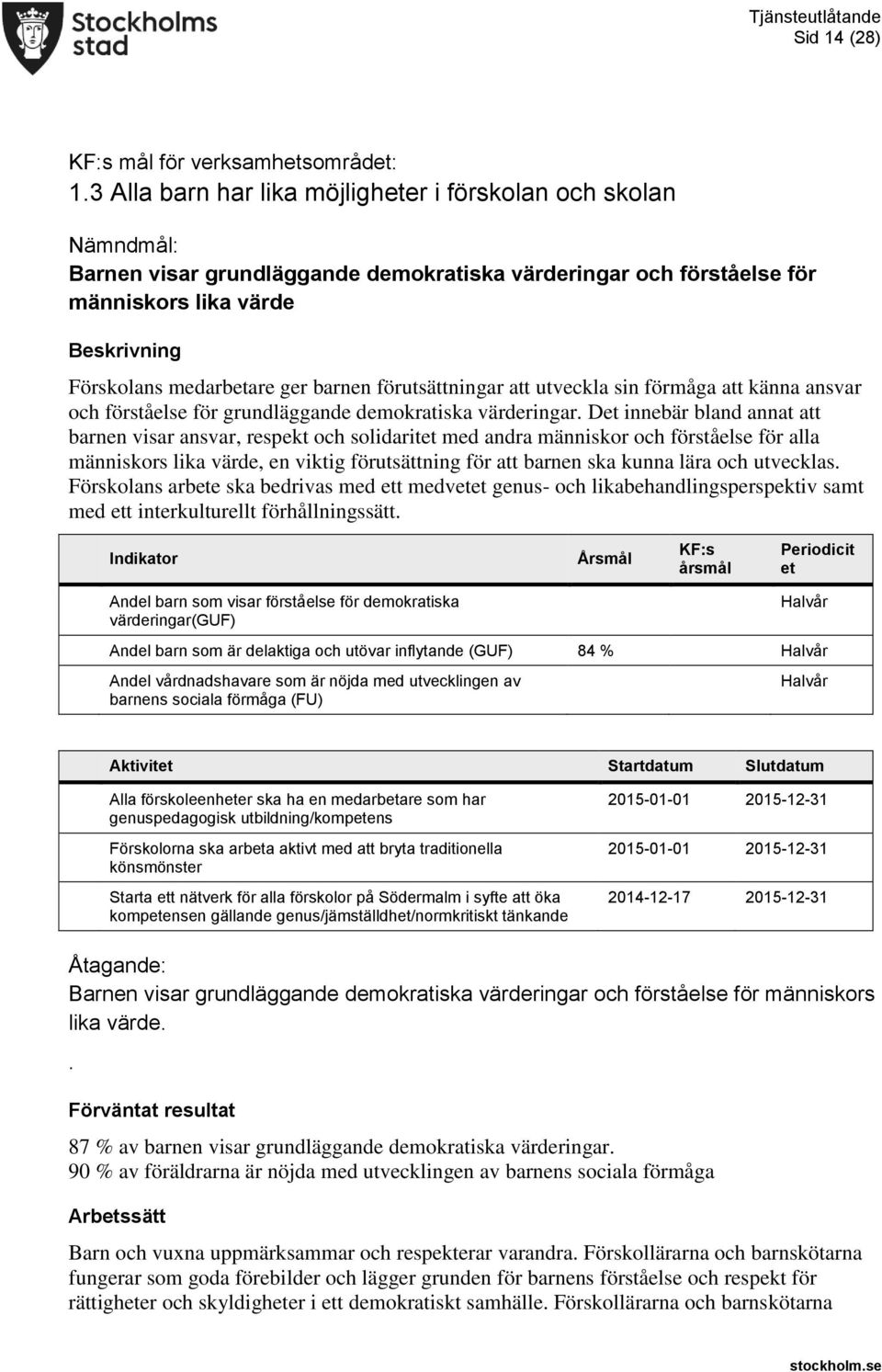 barnen förutsättningar att utveckla sin förmåga att känna ansvar och förståelse för grundläggande demokratiska värderingar.