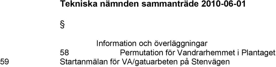 Permutation för Vandrarhemmet i