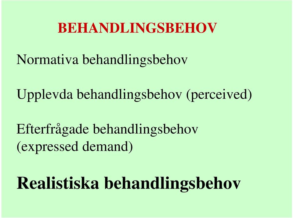 behandlingsbehov (perceived)