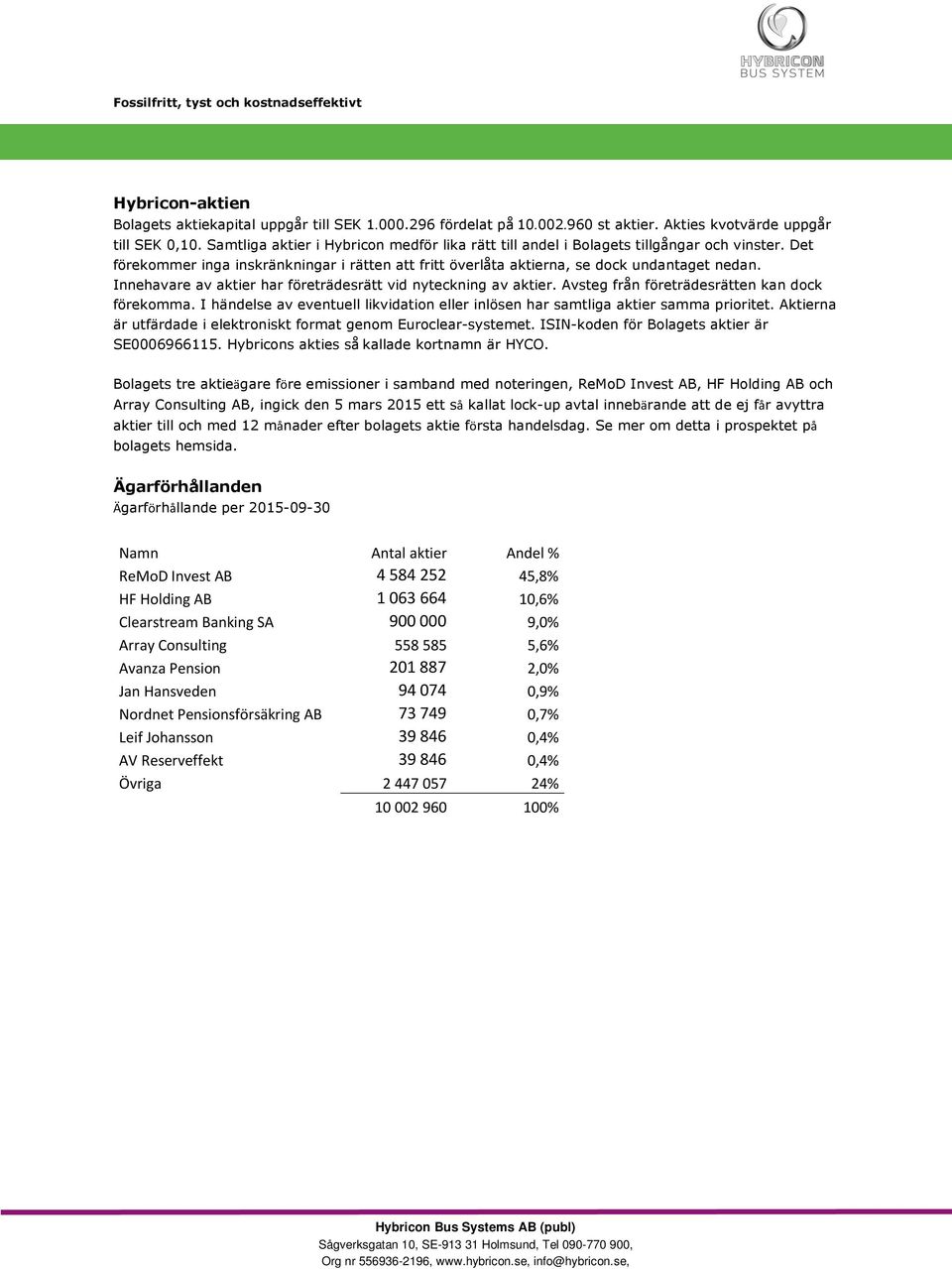 Innehavare av aktier har företrädesrätt vid nyteckning av aktier. Avsteg från företrädesrätten kan dock förekomma.