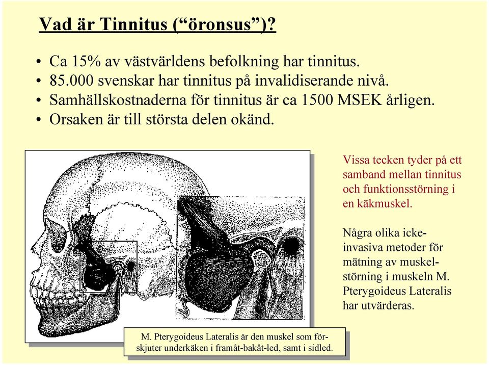 Vssa tecken tyder på ett samband mellan tnntus och funktonsstörnng en käkmuskel.