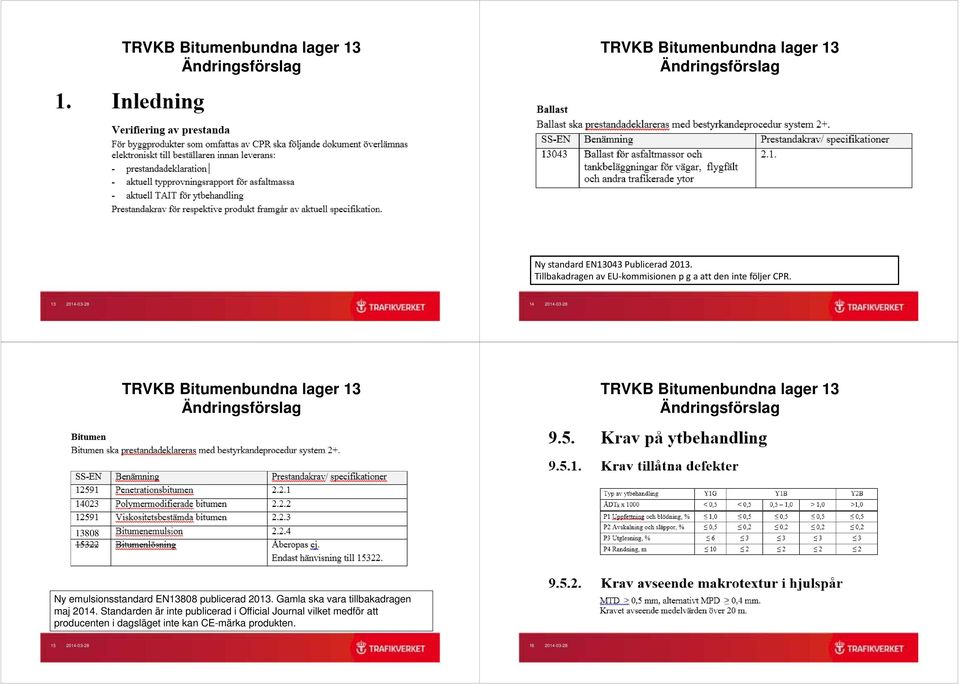 13 2014-03-28 14 2014-03-28 13808 Ny emulsionsstandard EN13808 publicerad 2013.