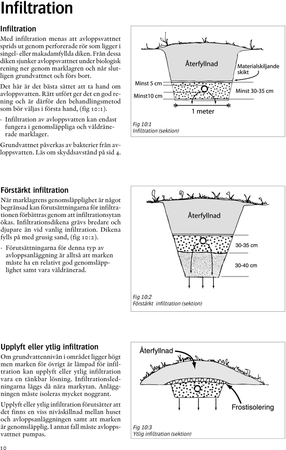 Rätt utfört ger det en god rening och är därför den behandlingsmetod som bör väljas i första hand, (fig 10:1).