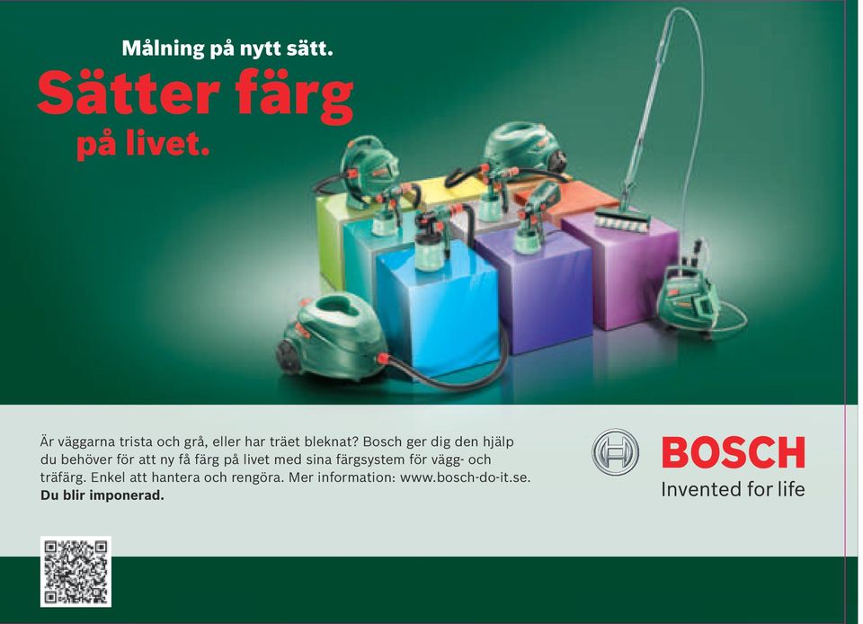 Bosch ger dig den hjälp du behöver för att ny få färg på livet med sina