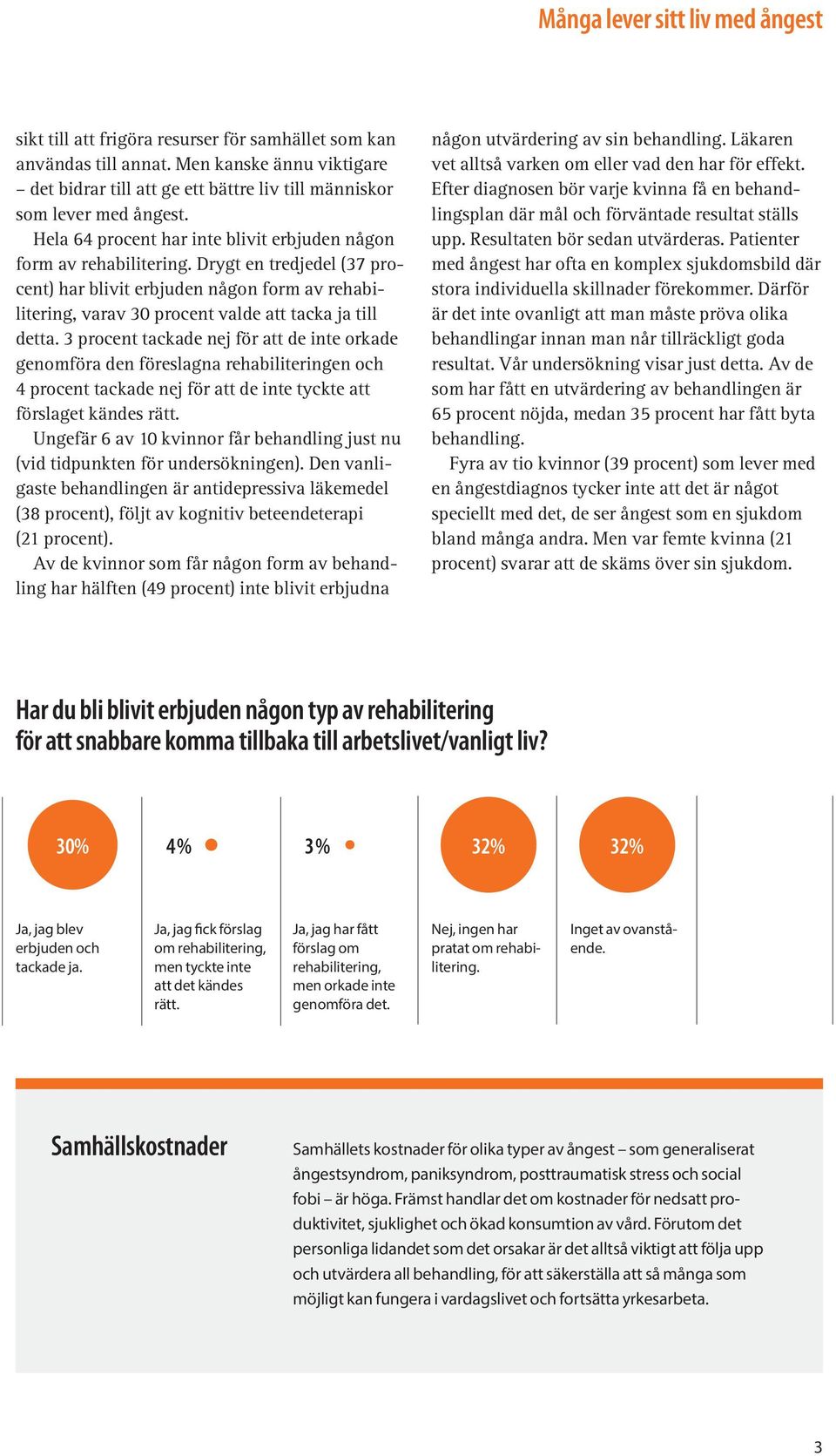 3 pocet tackade ej fö att de ite okade geomföa de föesaga ehabiiteige och 4 pocet tackade ej fö att de ite tyckte att fösaget kädes ätt.