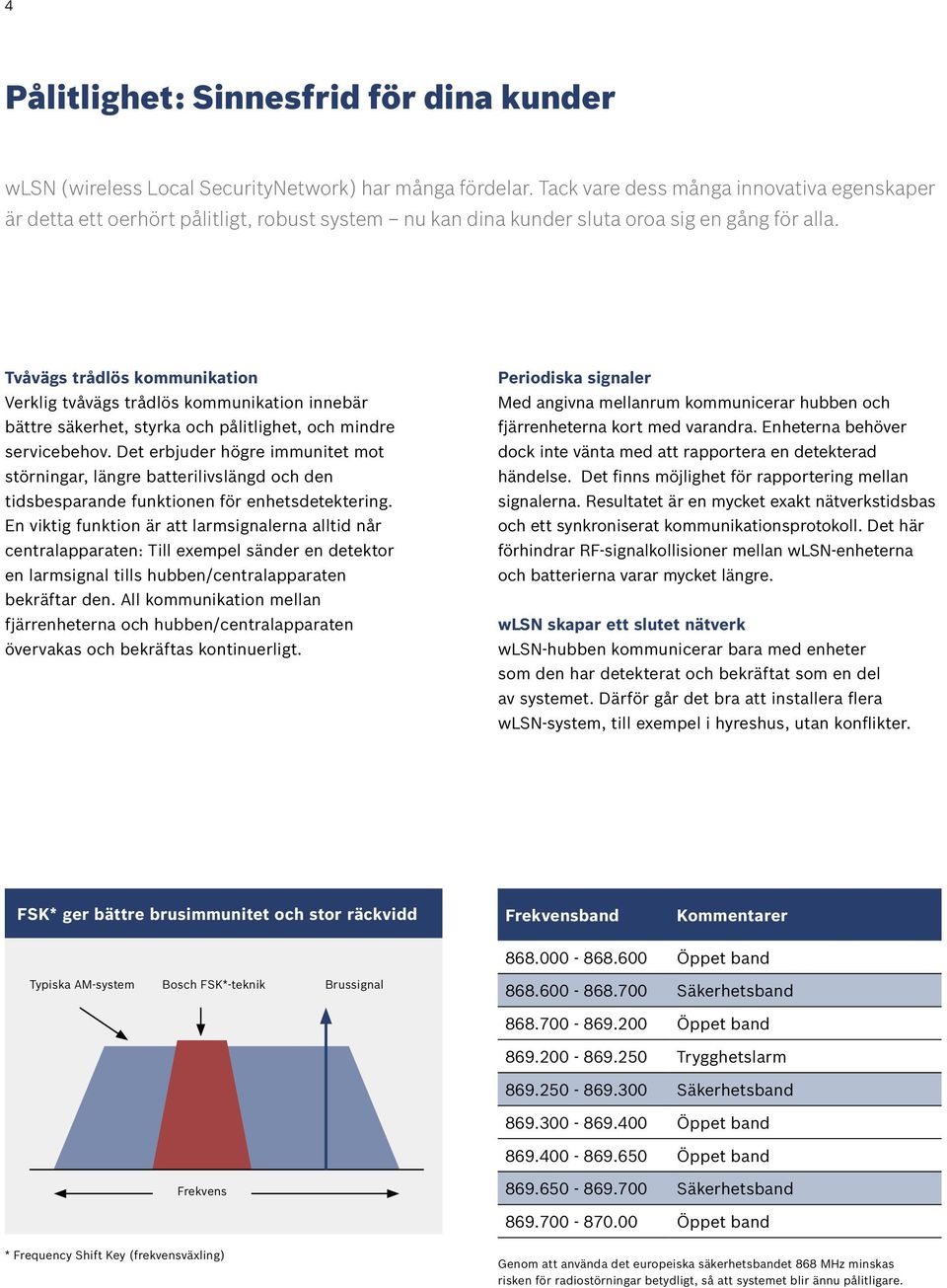 Tvåvägs trådlös kommunikation Verklig tvåvägs trådlös kommunikation innebär bättre säkerhet, styrka och pålitlighet, och mindre servicebehov.