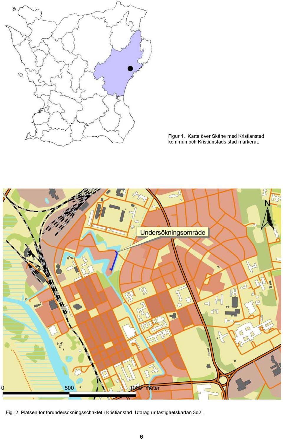 Kristianstads stad markerat. Fig. 2.