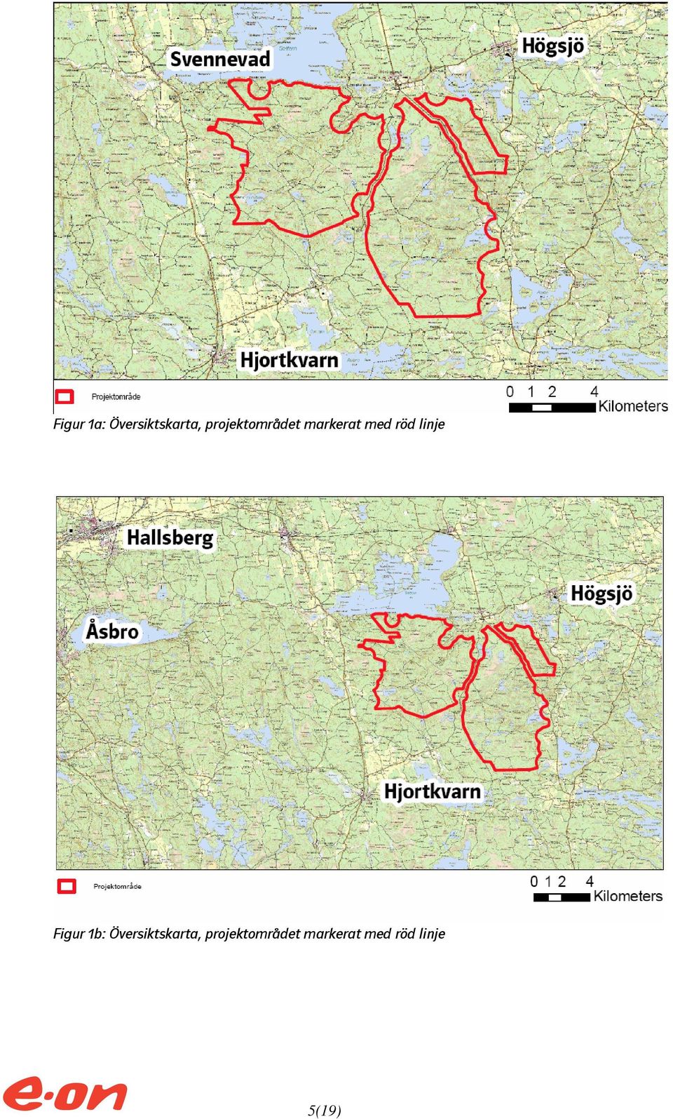 linje Figur 1b: Översiktskarta, 