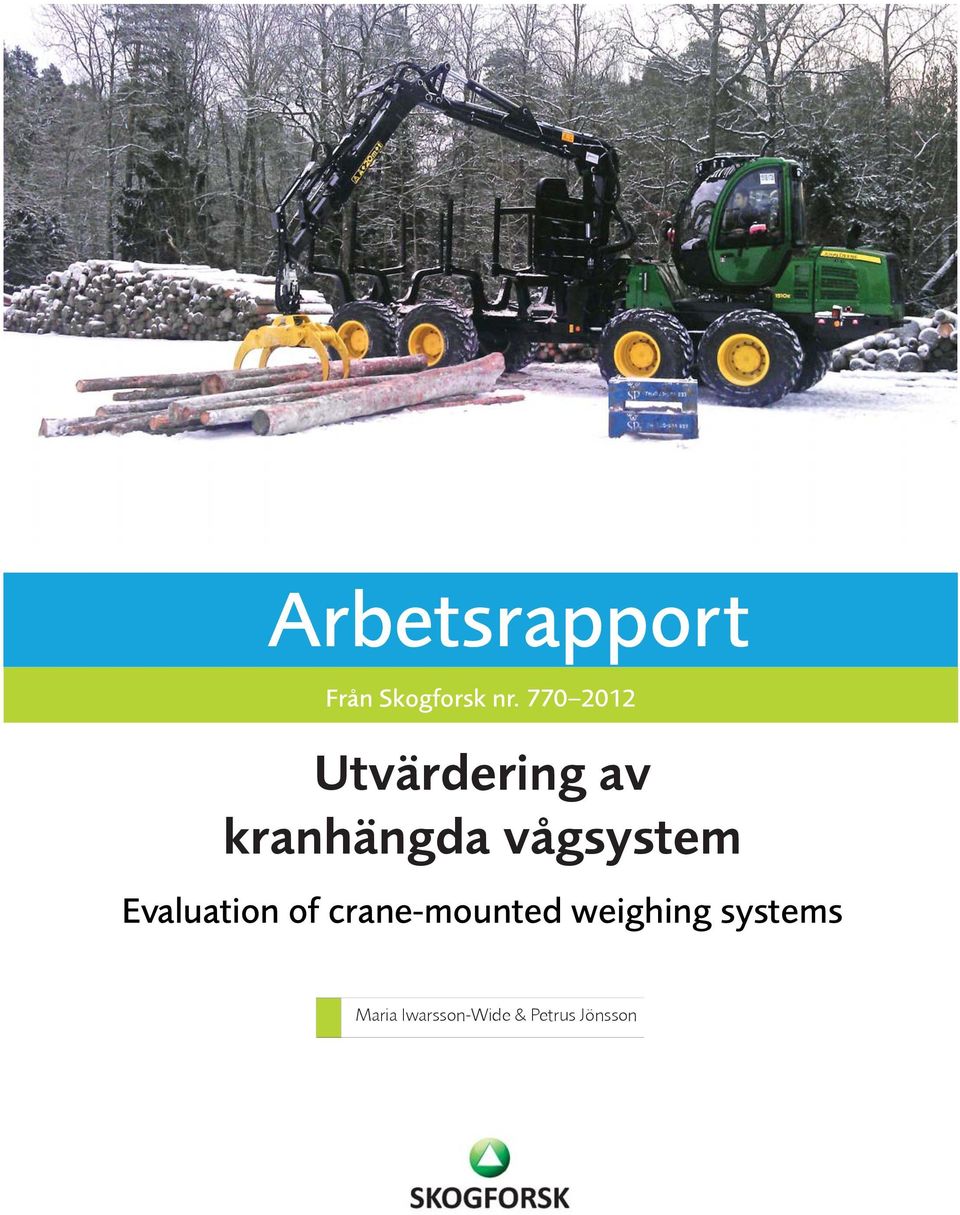 vågsystem Evaluation of crane-mounted