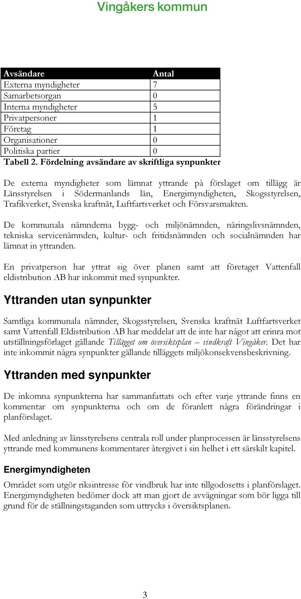 Svenska kraftnät, Luftfartsverket och Försvarsmakten.