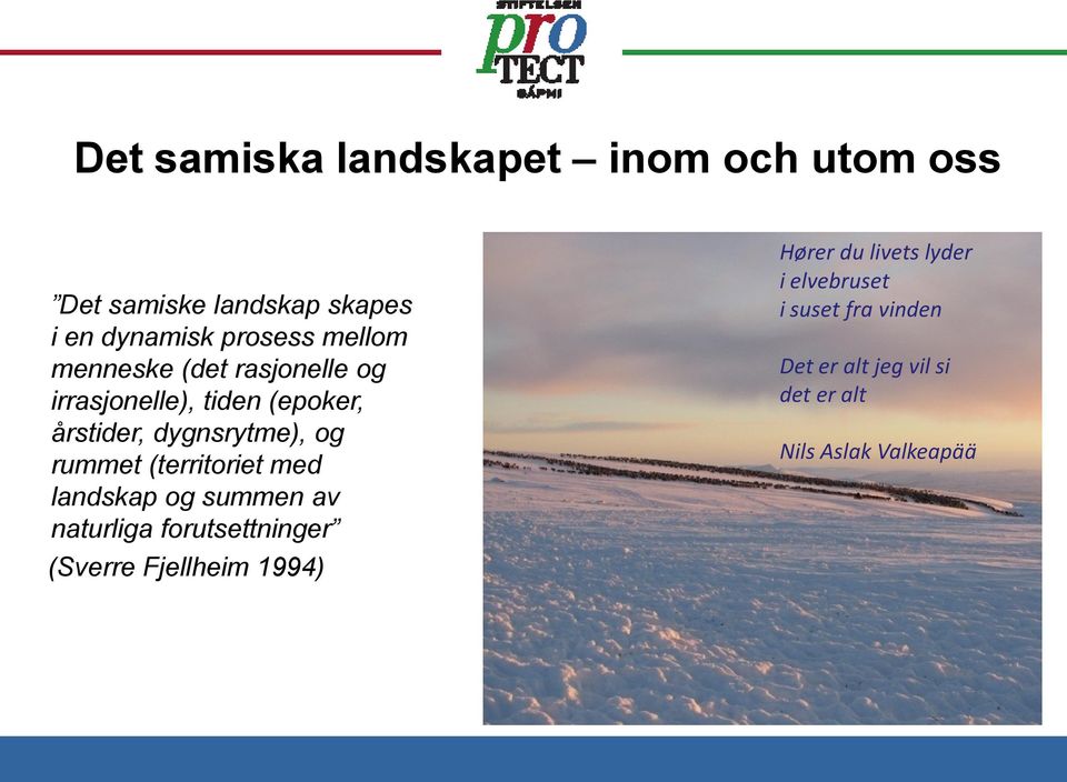 rummet (territoriet med landskap og summen av naturliga forutsettninger (Sverre Fjellheim 1994)