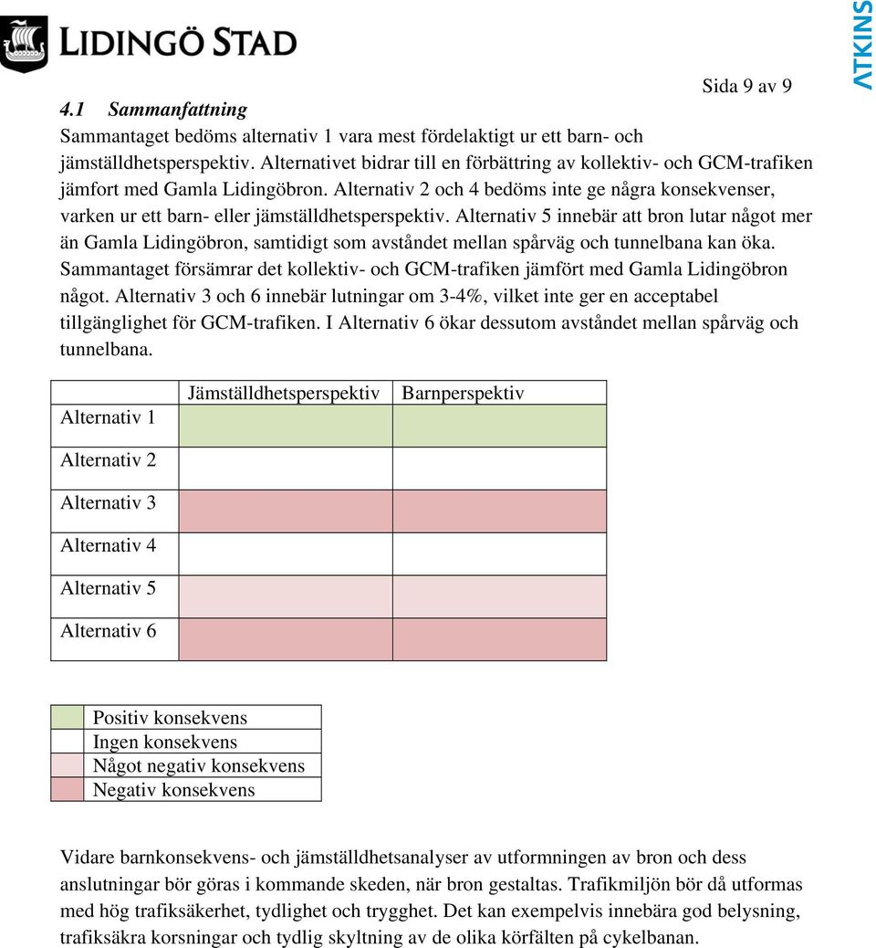 Alternativ 2 och 4 bedöms inte ge några konsekvenser, varken ur ett barn- eller jämställdhetsperspektiv.