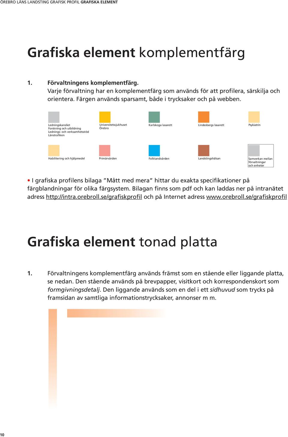 Ledningskansliet Forskning och utbildning Lednings- och verksamhetsstöd Länstrafiken Universitetssjukhuset Örebro Karlskoga lasarett Lindesbergs lasarett Psykiatrin Habilitering och hjälpmedel