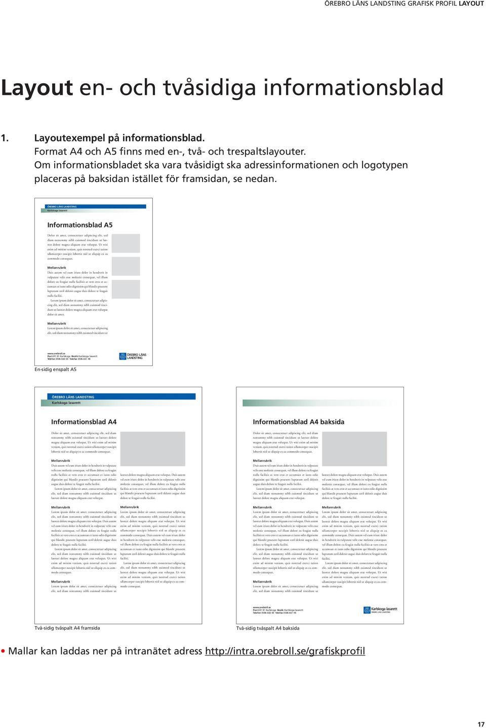 Karlskoga lasarett Informationsblad A5 Dolor sit amet, consectetuer adipiscing elit, sed diam nonummy nibh volutpat.