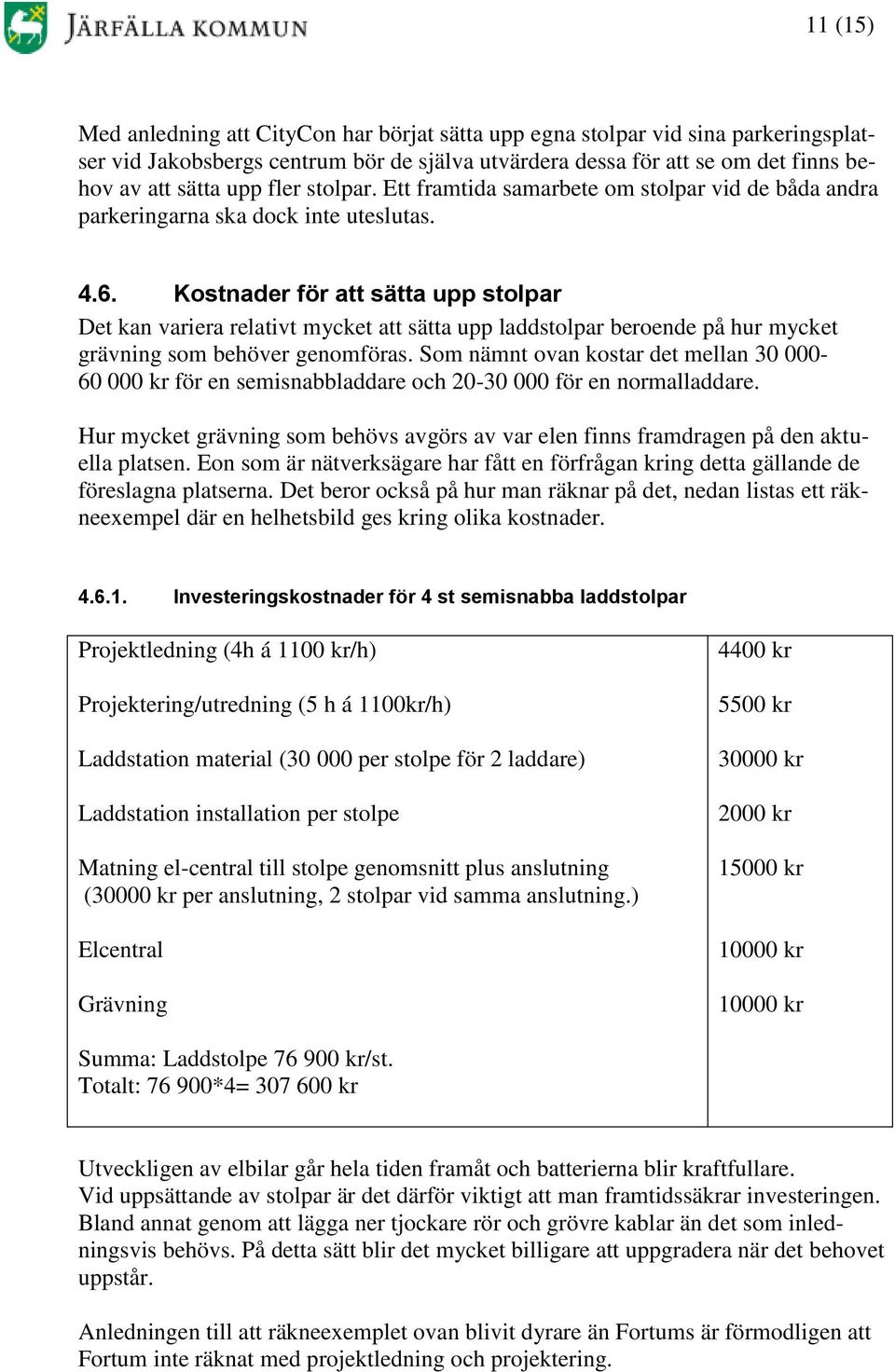 Kostnader för att sätta upp stolpar Det kan variera relativt mycket att sätta upp laddstolpar beroende på hur mycket grävning som behöver genomföras.