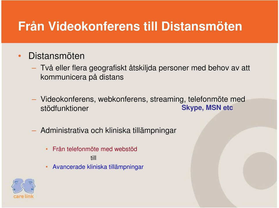 webkonferens, streaming, telefonmöte med stödfunktioner Skype, MSN etc