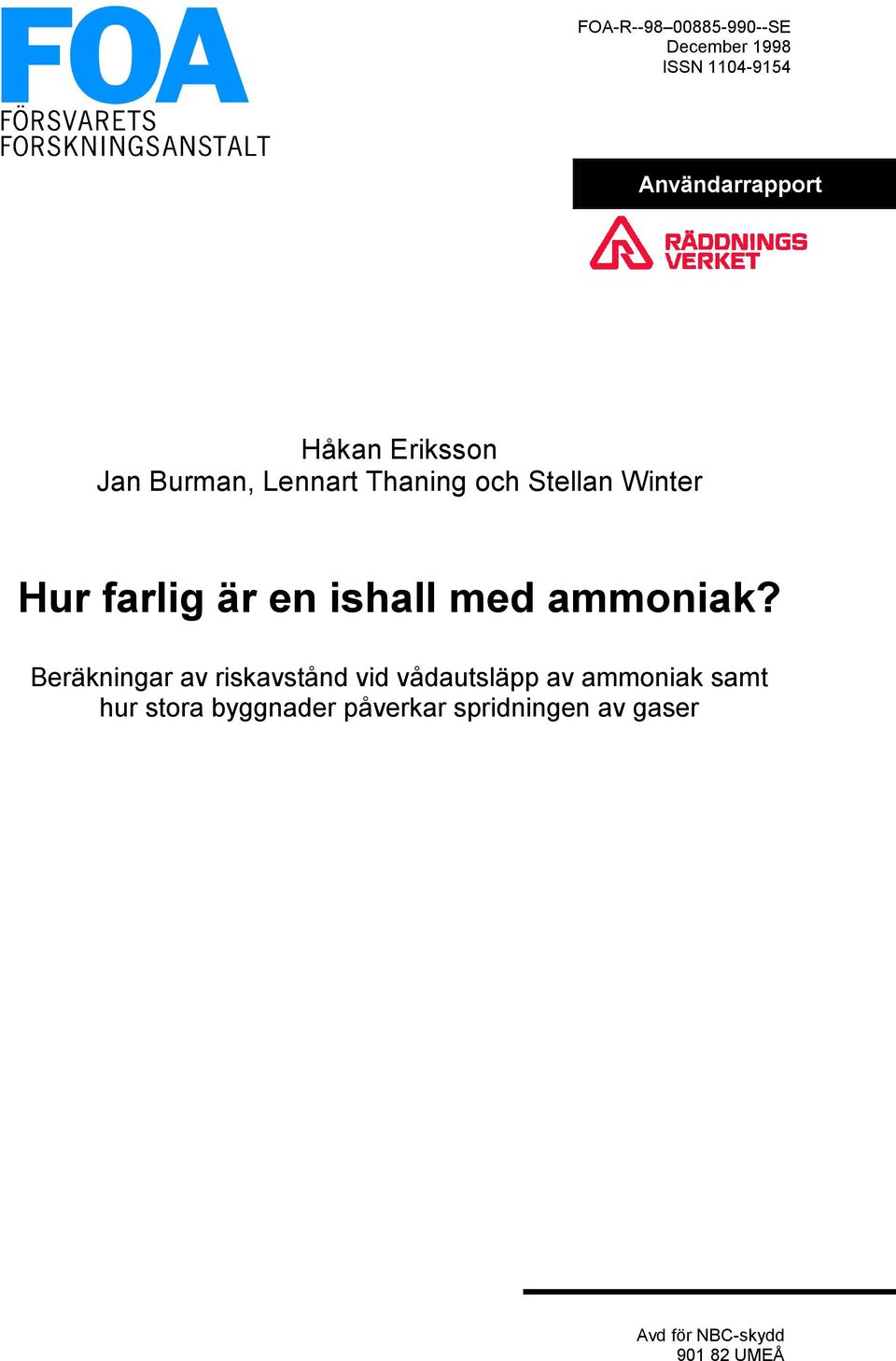 ishall med ammoniak?