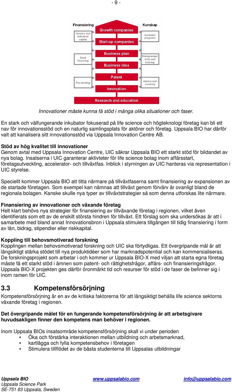 Uppsala BIO har därför valt att kanalisera sitt innovationsstöd via Uppsala Innovation Centre AB.