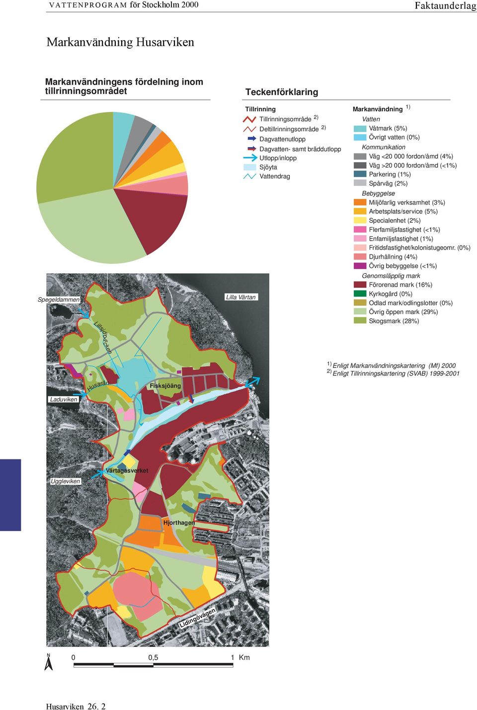<20 000 fordon/åmd (4%) Väg >20 000 fordon/åmd (<1%) Parkering (1%) Spårväg (2%) Bebyggelse Miljöfarlig verksamhet (3%) Arbetsplats/service (5%) Specialenhet (2%) Flerfamiljsfastighet (<1%)