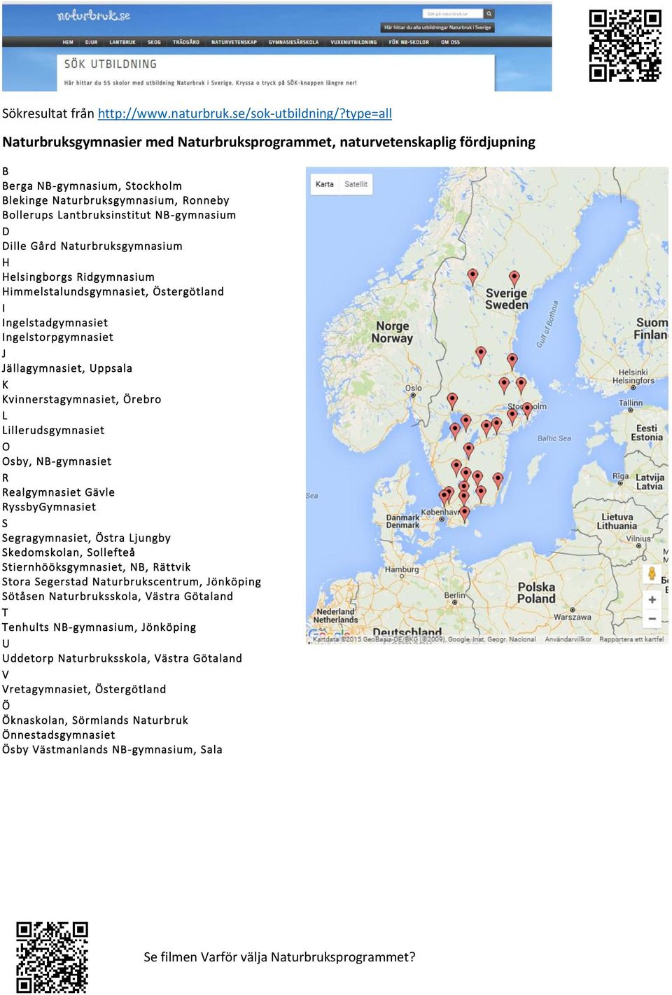 Naturbruksgymnasium elsingborgs Ridgymnasium immelstalundsgymnasiet, stergötland I Ingelstadgymnasiet Ingelstorpgymnasiet vinnerstagymnasiet, rebro illerudsgymnasiet O Osby, N-gymnasiet R