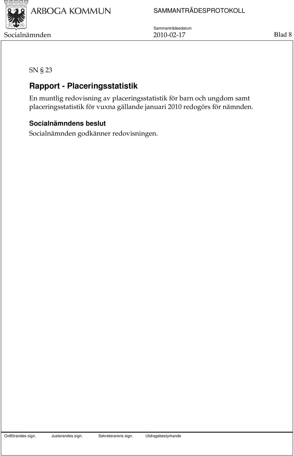 placeringsstatistik för barn och ungdom samt