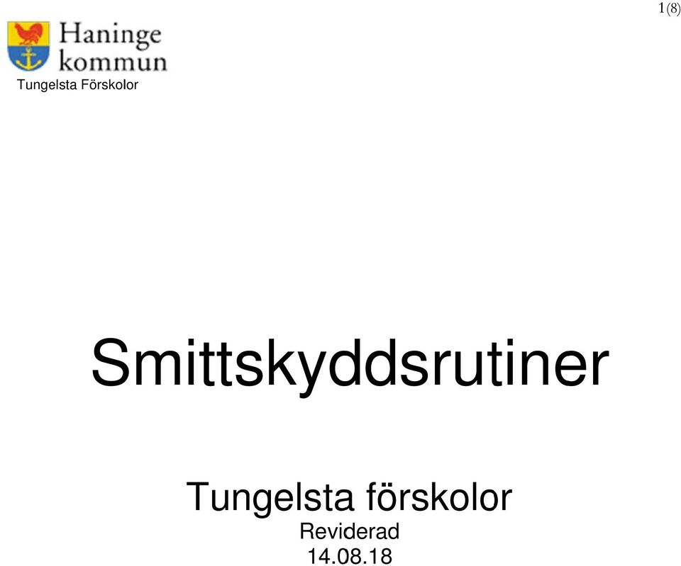 Smittskyddsrutiner