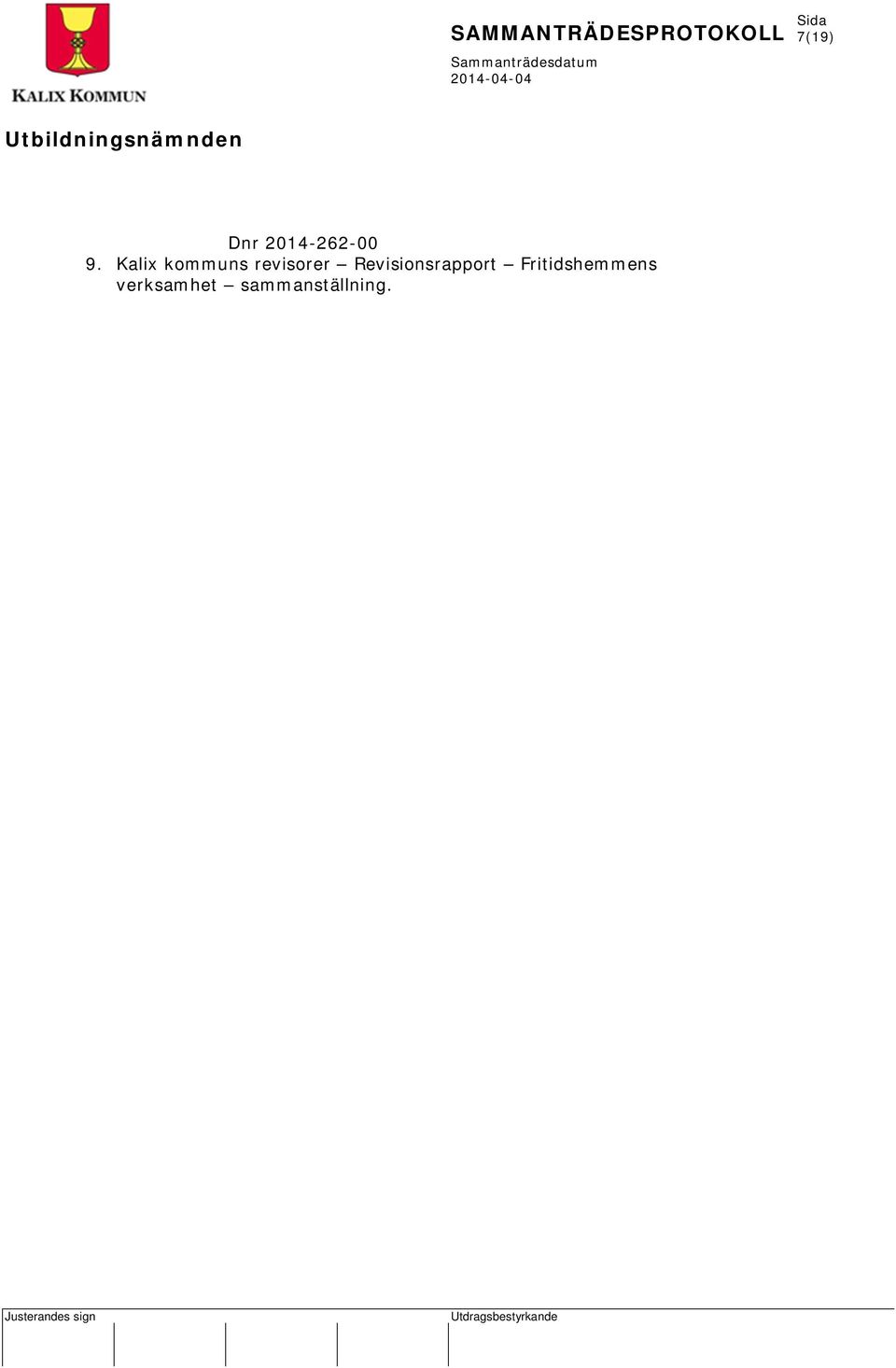 Revisionsrapport