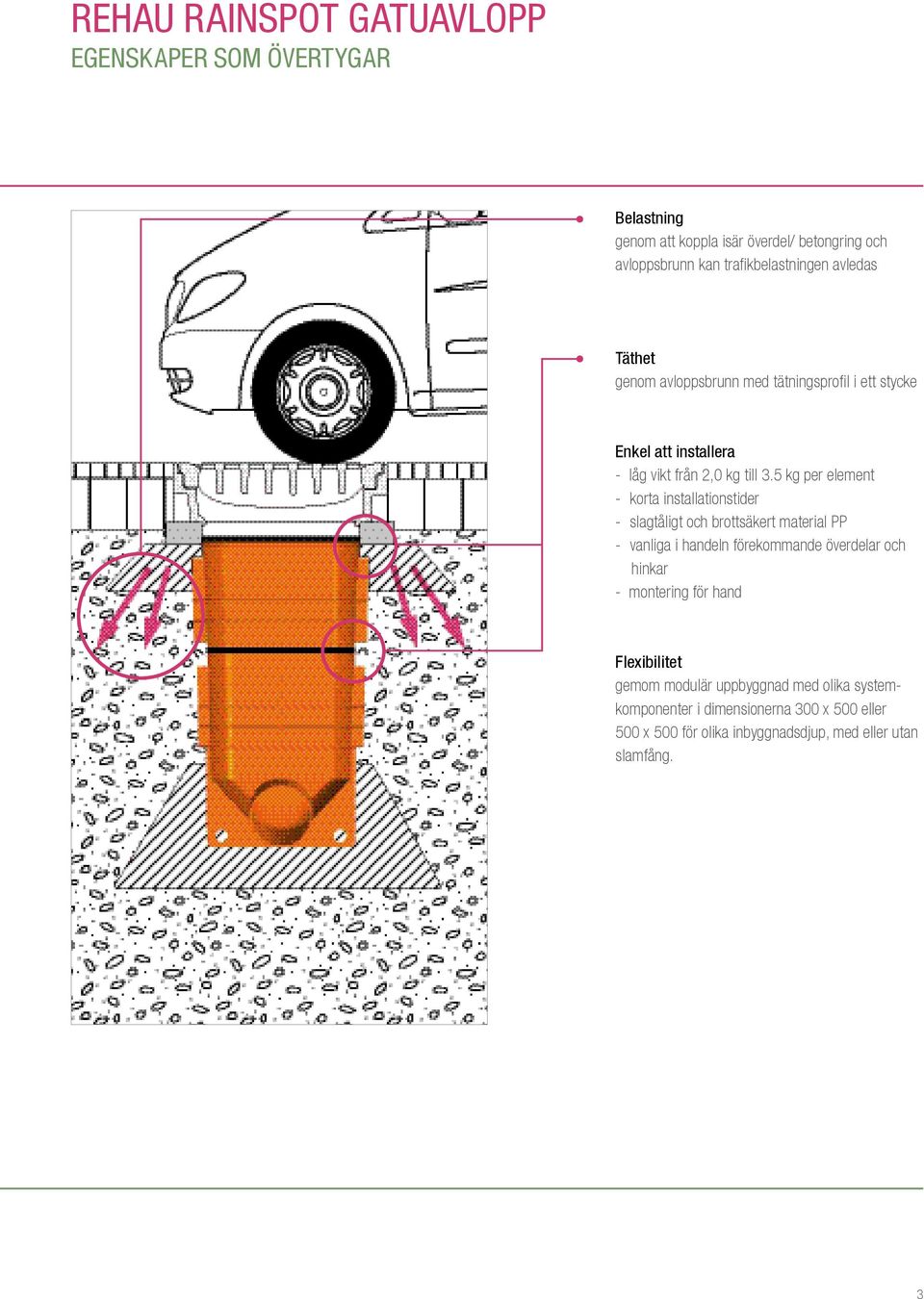 5 kg per element - korta installationstider - slagtåligt och brottsäkert material PP - vanliga i handeln förekommande överdelar och hinkar