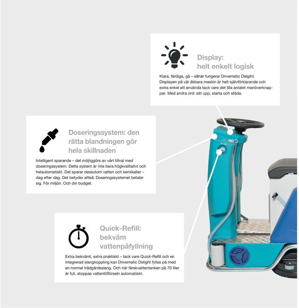 Och den ergonomiska stolen ser till att medarbetaren kan sätta igång direkt utan att behöva vidta några som helst inställningar.